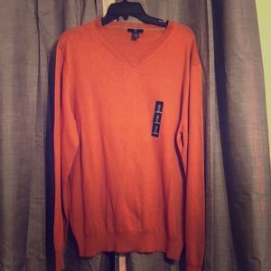 Gap orange long sleeve v neck
